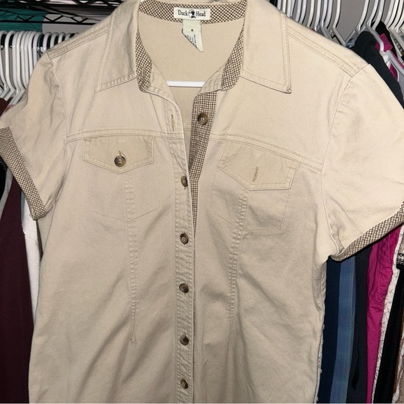 Duck Head Beige Button-Down Dress - Picture 2 of 6